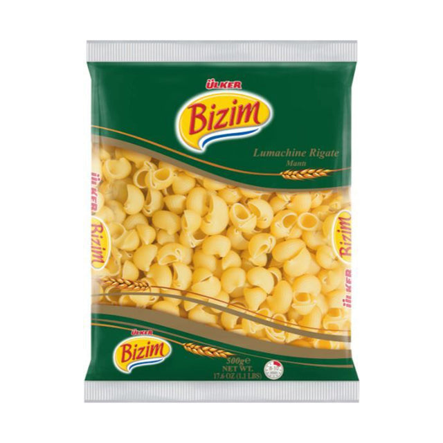 Ülker Bizim Lumachine Rigate (manti) 500 g - front of pack