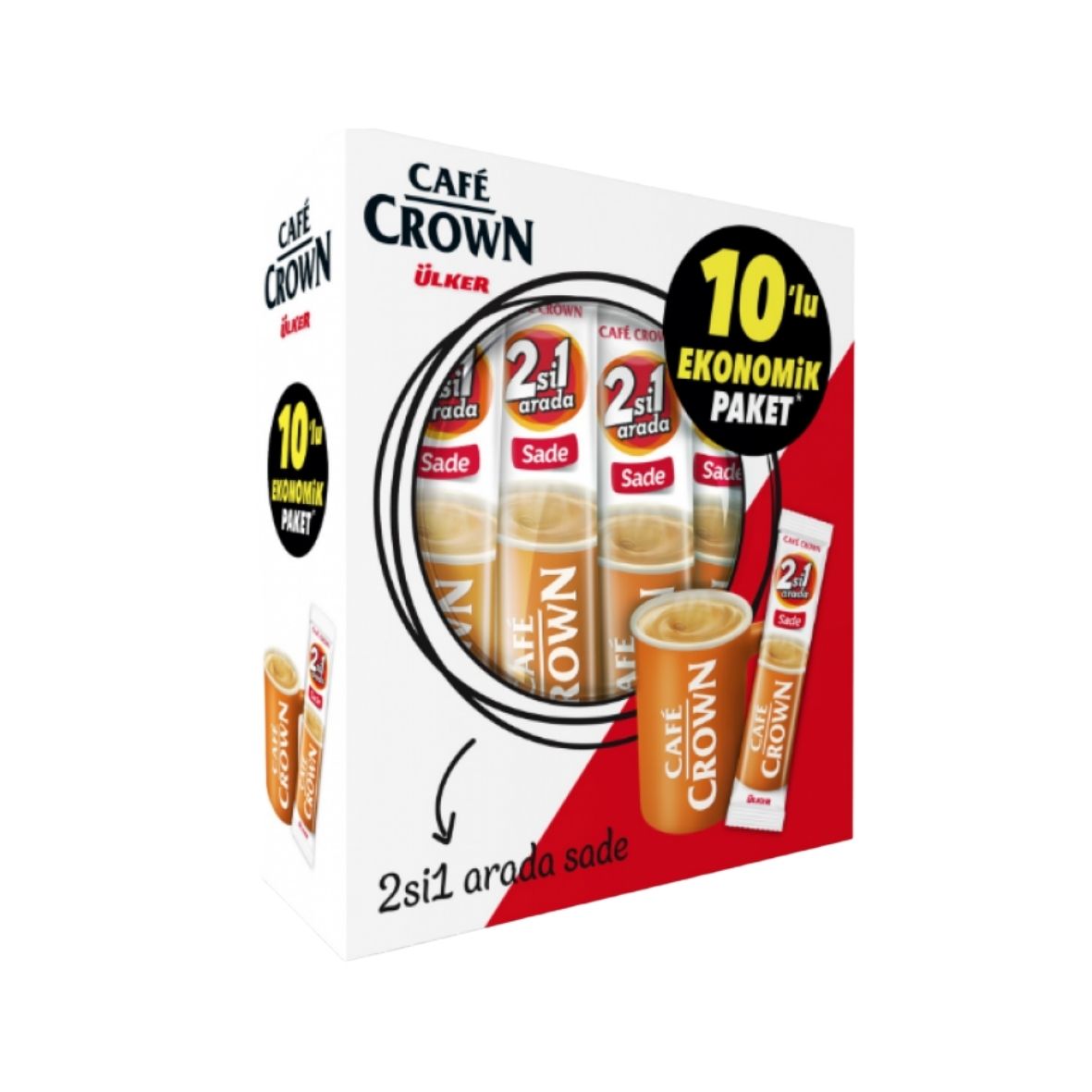 Ülker Café Crown 2 in 1 Coffee, 10 Pack