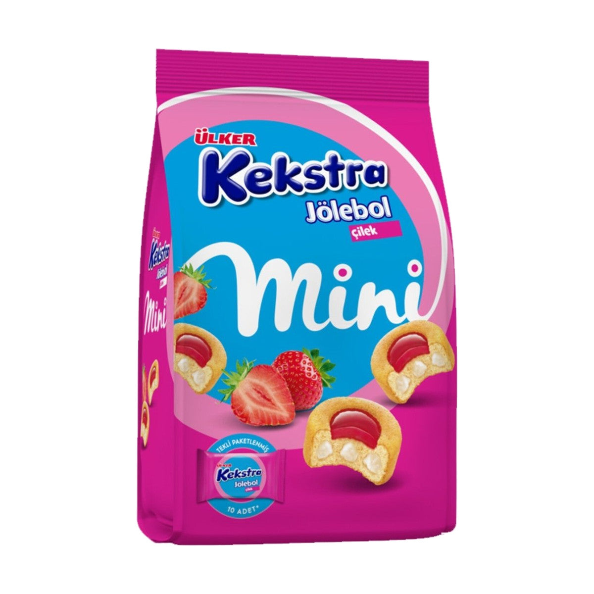 Ülker Kekstra Mini Strawberry Cakes in Single Serve Bag 150 g