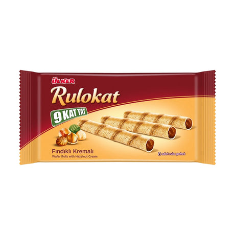 Ulker Rulokat Wafer Rolls with Hazelnut Cream, 42 g