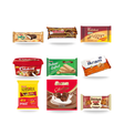 Ülker Snack Box, 9 items: Halley, Albeni, Rulokat wafer rolls, Çokokrem hazelnut cream, Deluxe wafer, İkram biscuit, chocolate wafer 4-pack, milk chocolate bar and Dankek mosaic cake