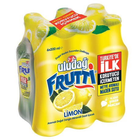 Uludağ Lemon Flavored 200 ml Mineral Water - 6 Pack