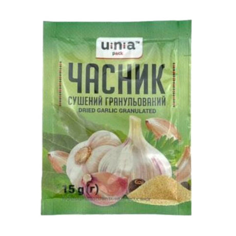 Unia Dried Granulated Garlic, 15 g