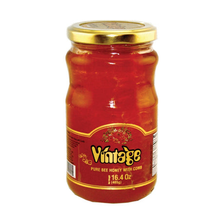 Vintage Pure Bee Honey with Comb 465 g - front of pack