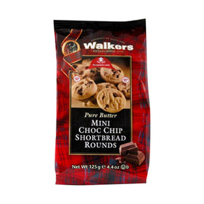 Walkers Mini Chocolate Chip Rounds Shortbread 124 g - front of pack