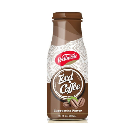Wellmade Cappuccino Iced Coffee Drink 280 ml - front of pack