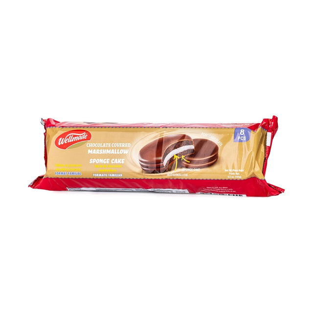 Wellmade Chocolate Covered Marshmallow Sponge Cake 184 g - front of pack