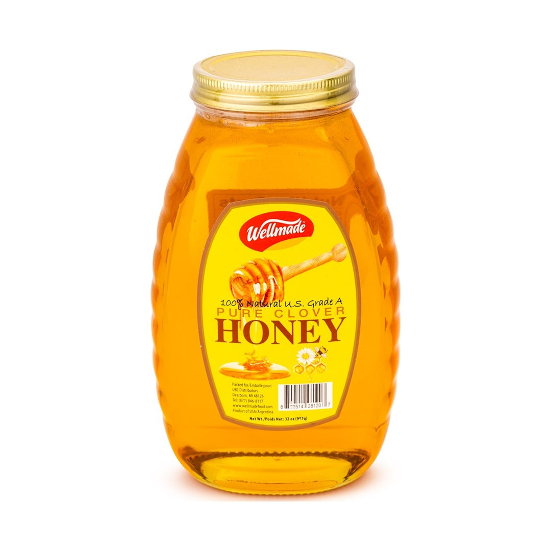 Wellmade Clover Honey 907 g - front of pack