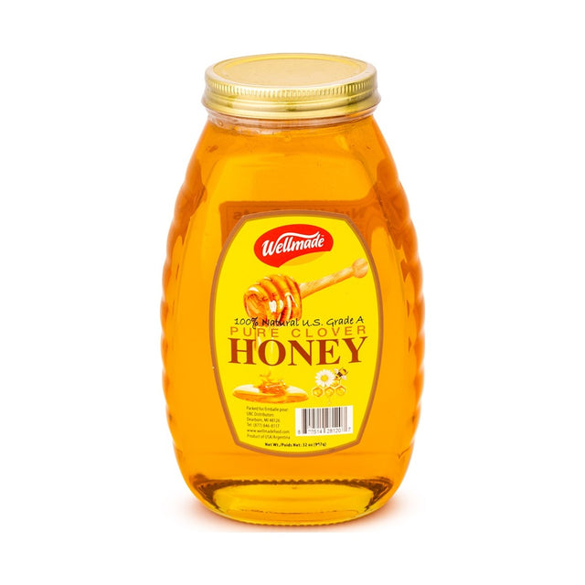 Wellmade Clover Honey 907 g - front of pack