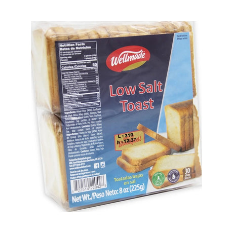 Wellmade Low Salt Toast 227 g - front of pack