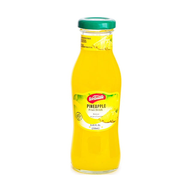 Wellmade Pineapple Juice Bottles 250 ml - front of pack