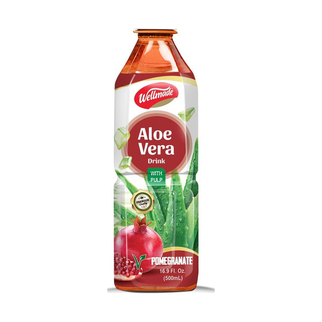 Wellmade Pomegranate Aloe Vera 500 ml - front of pack
