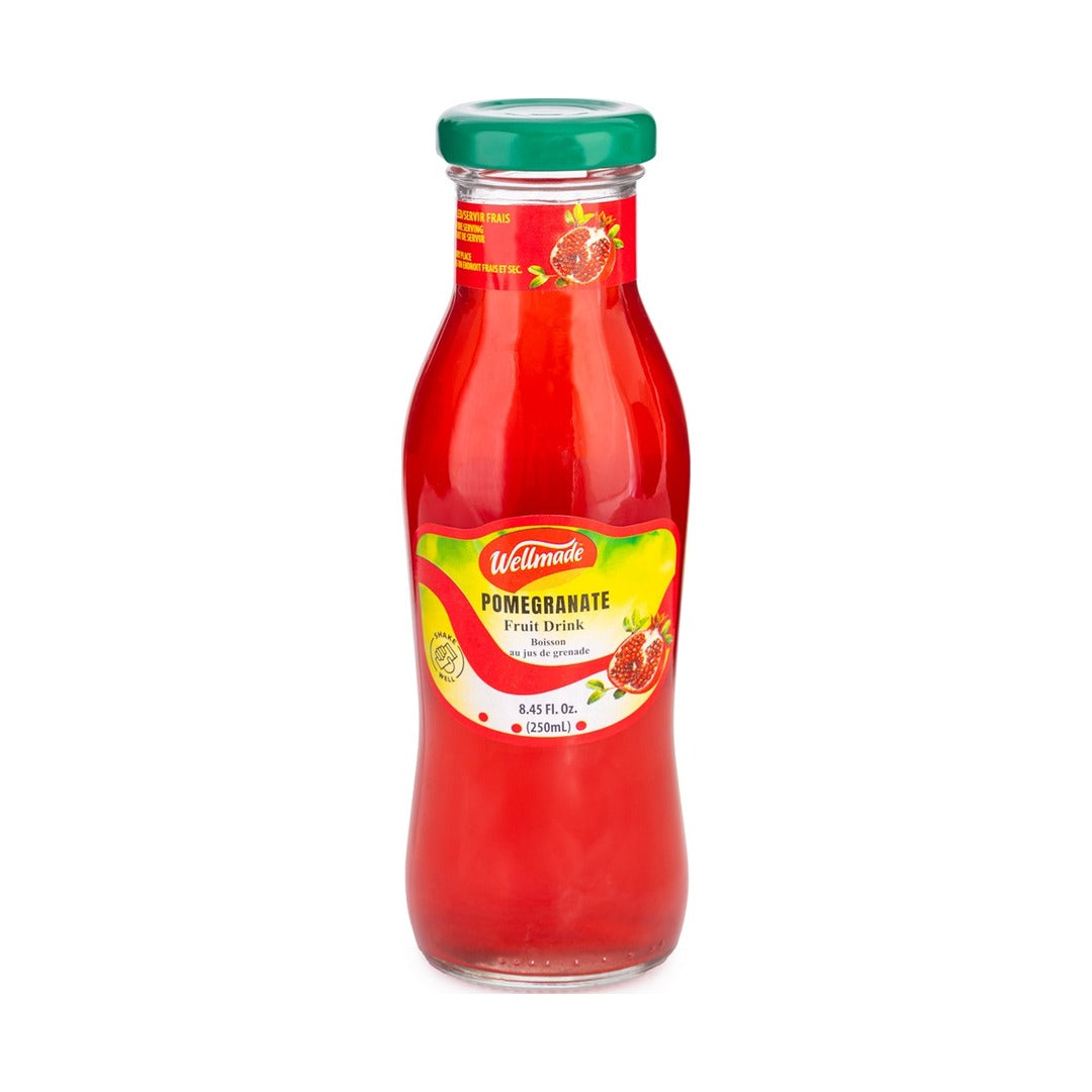 Wellmade Pomegranate Juice Bottles 250 ml - front of pack