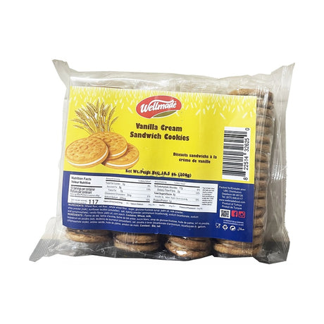 Wellmade Vanilla Cream Sandwich Cookie 300 g - front of pack