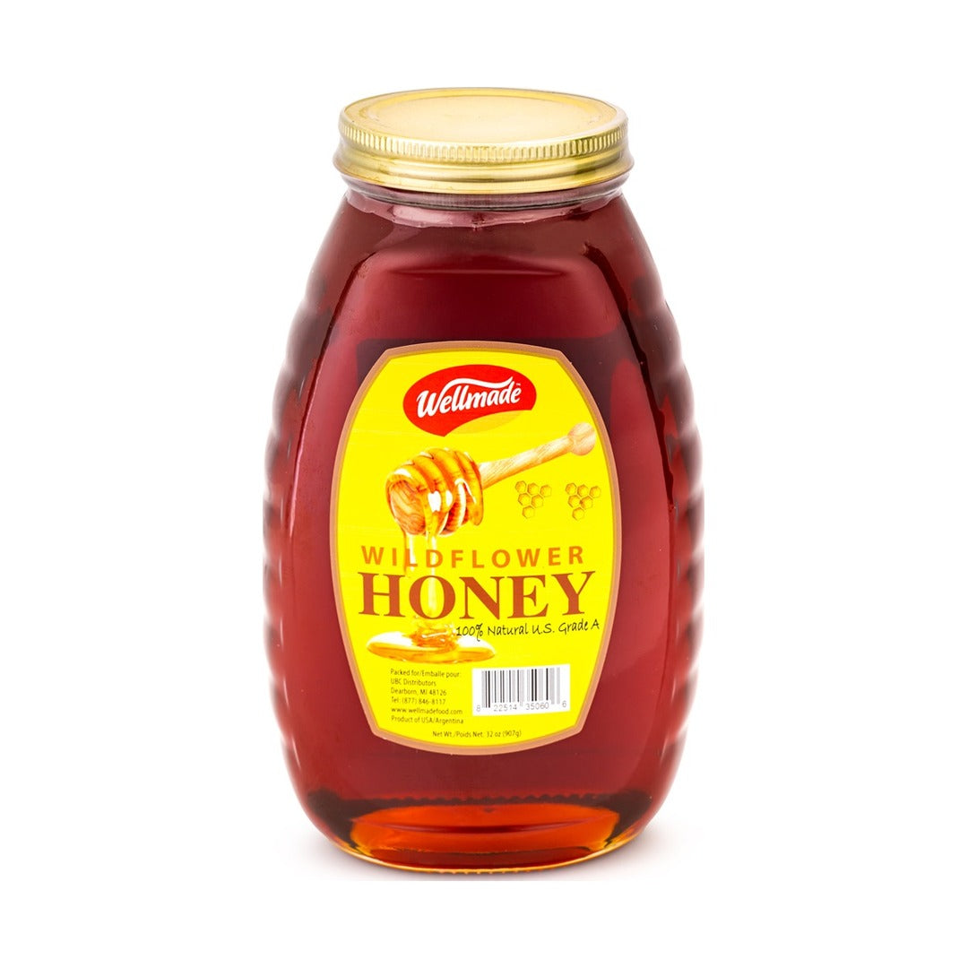 Wellmade Wild Flower Honey 907 g - front of pack