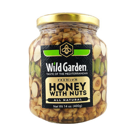 Wild Garden Honey with Nuts 396 g - front of pack